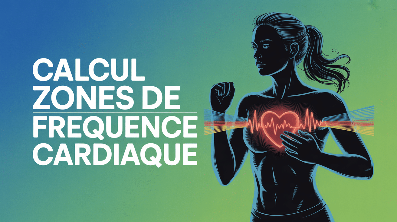 illustration calcul zone frequence cardiaque silhouette coeur