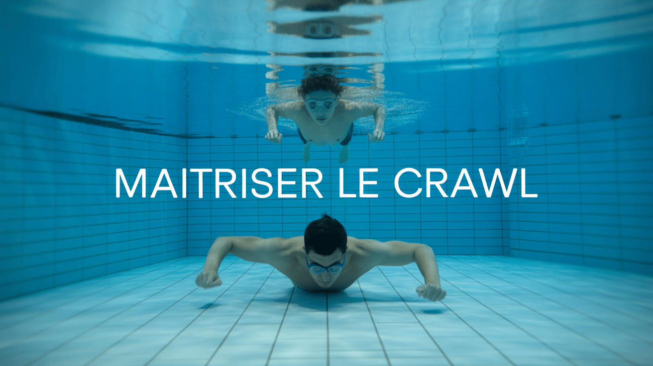 comment nager le crawl nageur sous l'eau piscine
