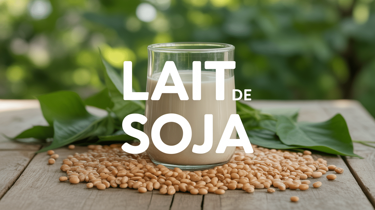 lait de soja les bienfaits verre et graines