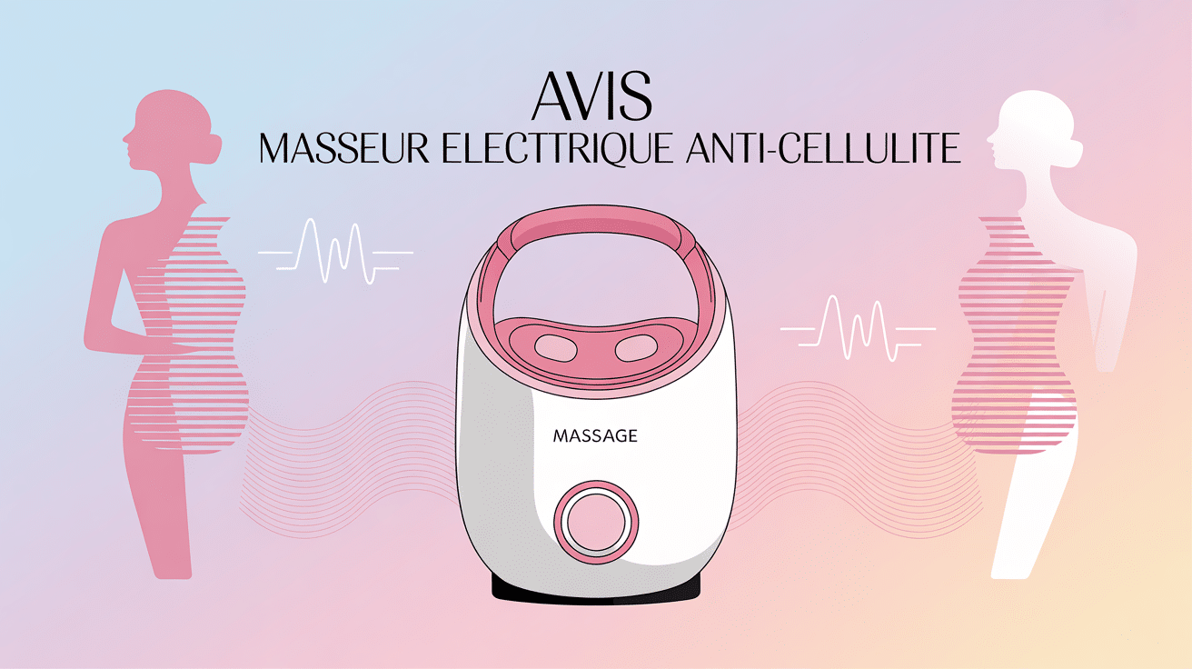 illustration masseur électrique cellublue avis fond pastel