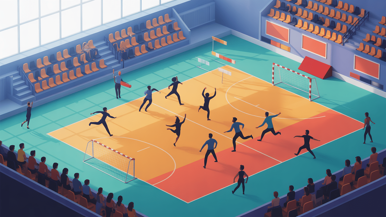 Zones et repères salle de sport en anglais vue du dessus