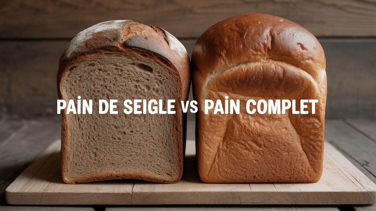 Pain de seigle ou pain complet sur planche en bois