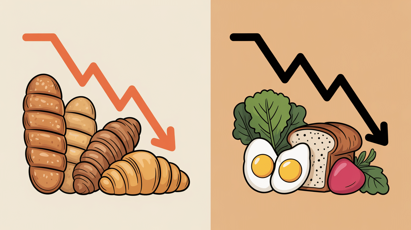 Comparatif petit dejeuner sale equilibre rapide sucre sale energie