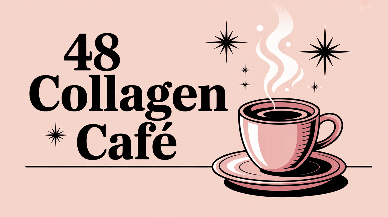 48 collagen café tasse illustration beauté bien-être