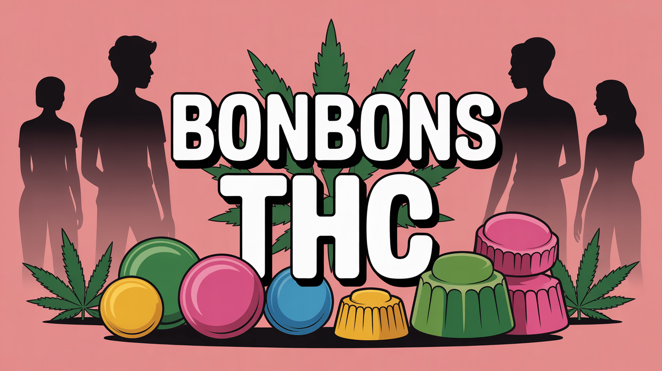 illustration bonbons thc confiseries cannabis