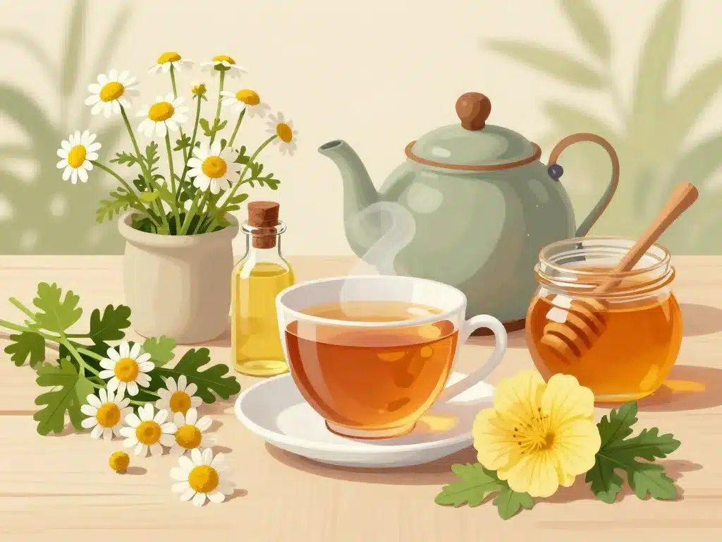 plantes tisanes huiles bouche sèche remède grand-mère