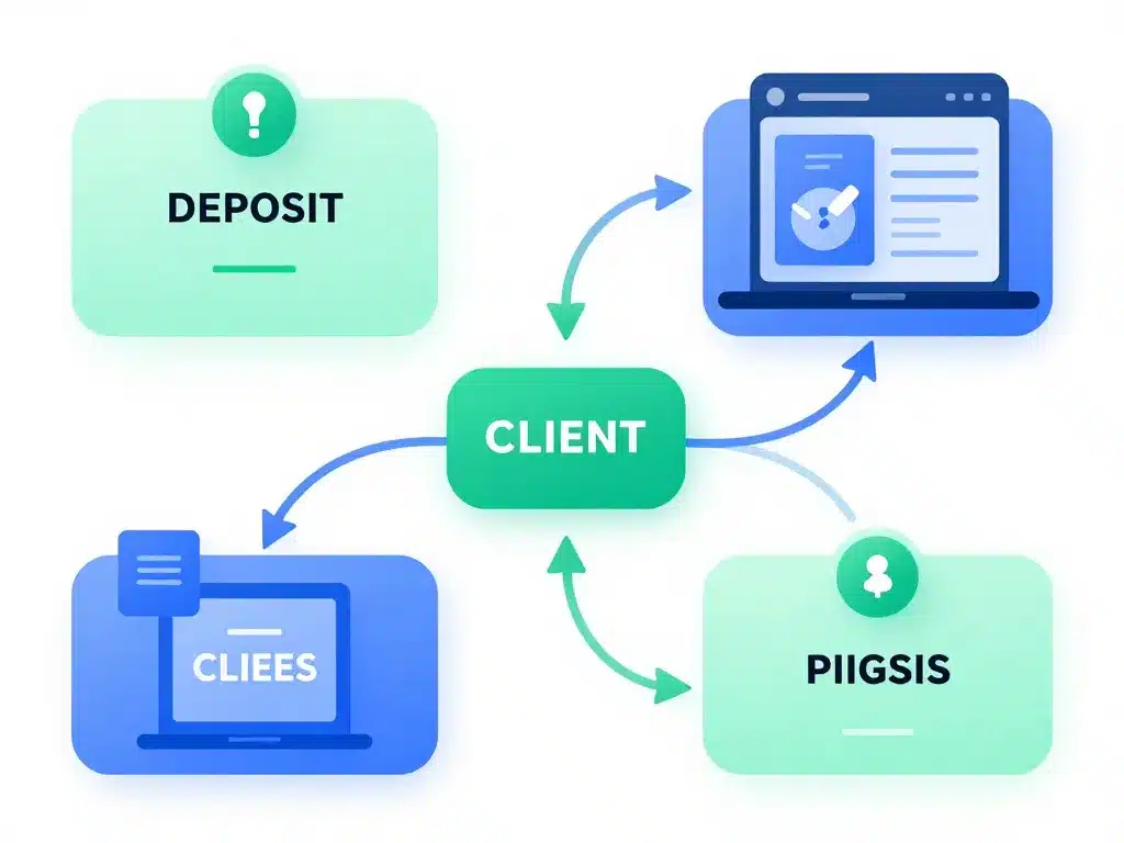 Diagramme Fincrezo flux financiers agence immobilière