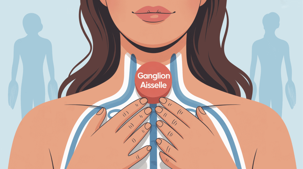 illustration ganglion aisselle ambiance médicale