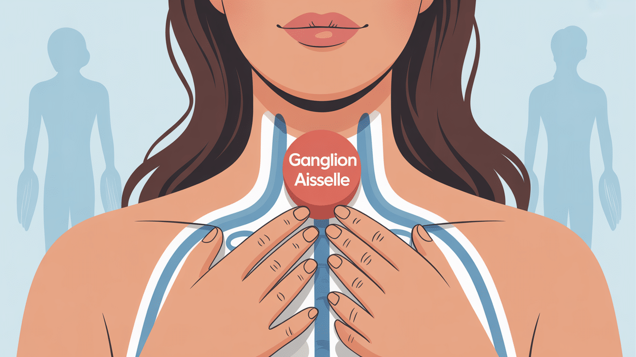 illustration ganglion aisselle ambiance médicale