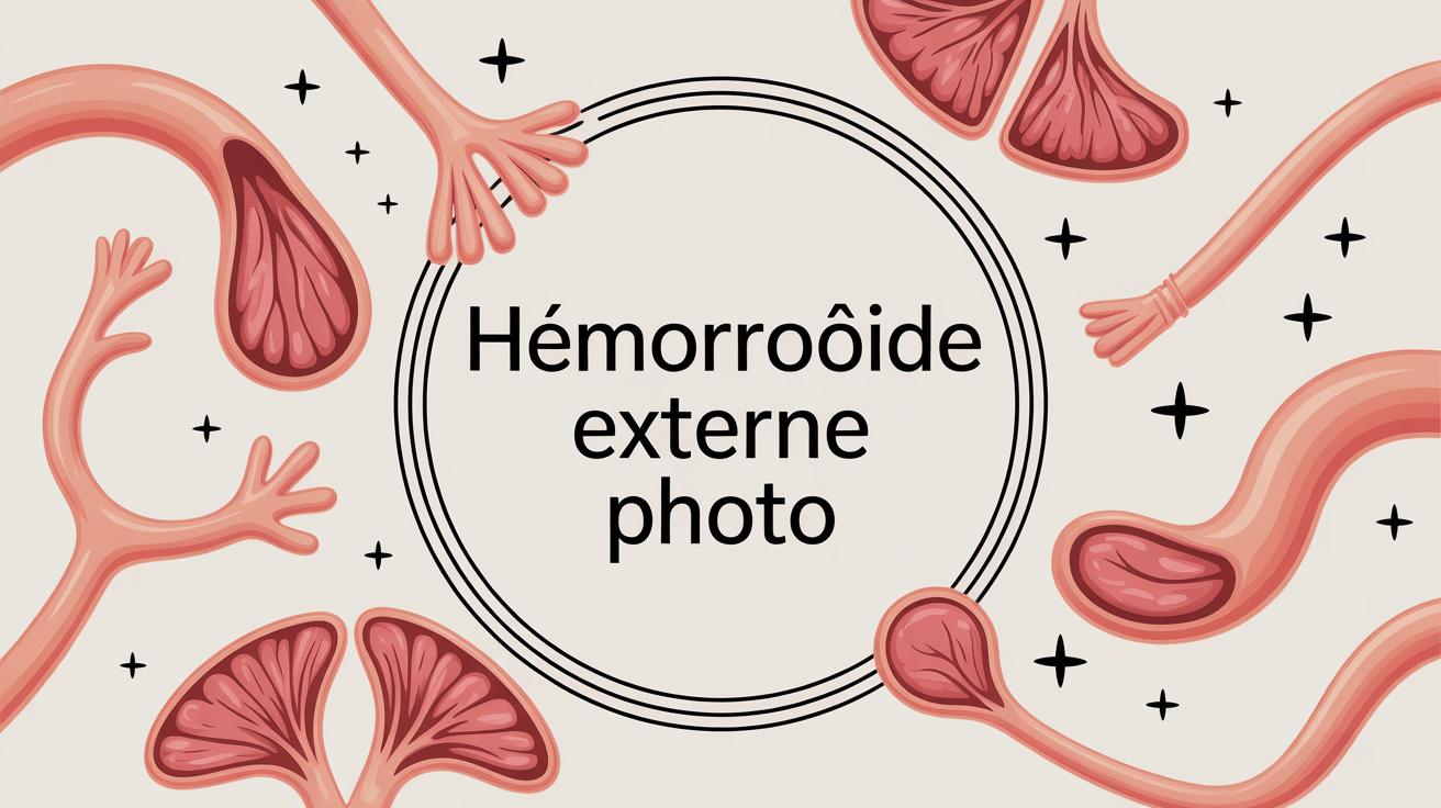 hémorroïde externe photo illustration vectorielle informative