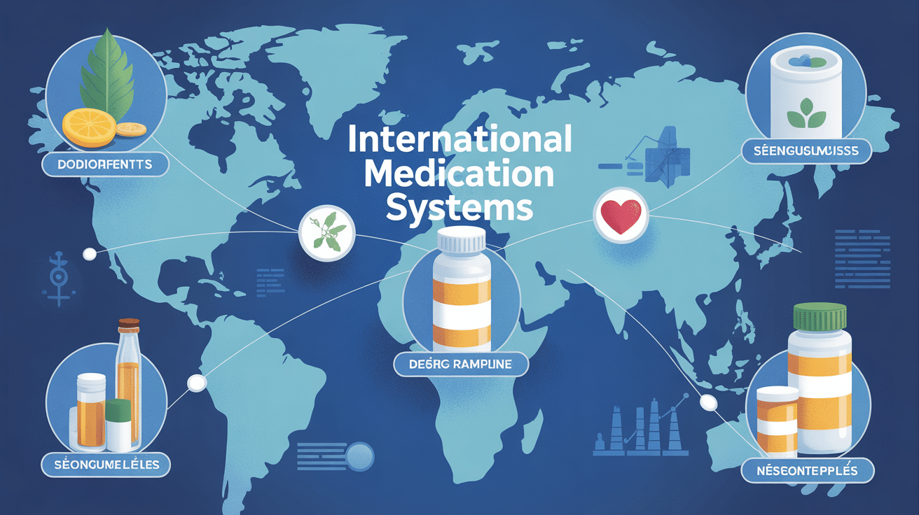 illustration interconnexion mondiale international medication systems