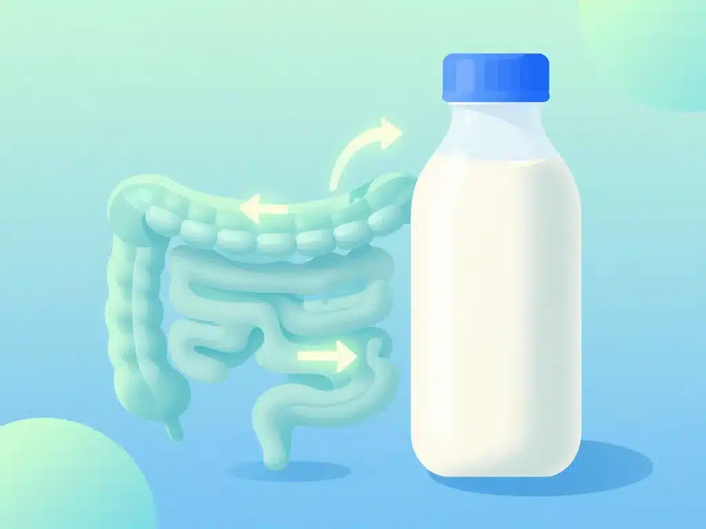 schéma lait sans lactose impact digestion