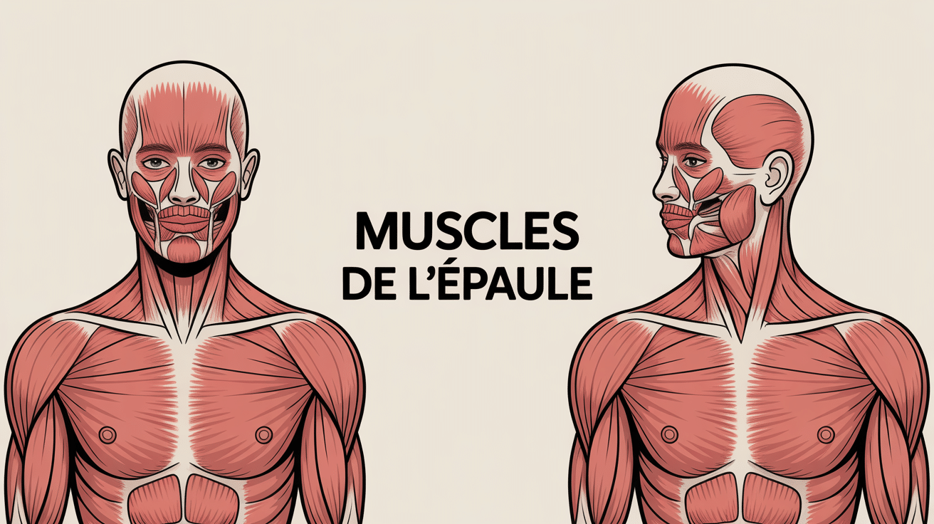 schéma muscles de l epaule vue anatomique