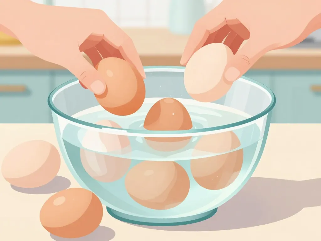 test oeufs périmés dans l'eau