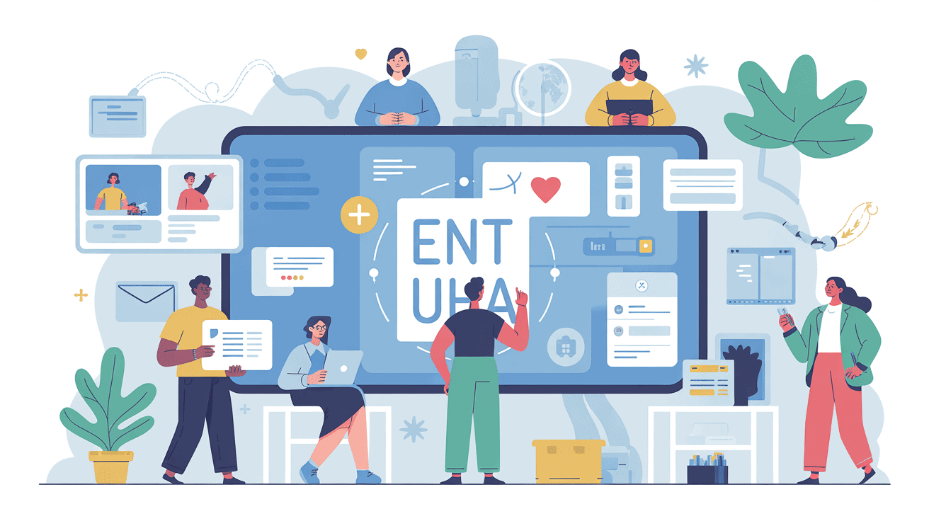 illustration ent uha étudiants interface numérique