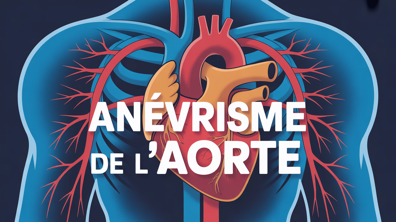 peut on vivre longtemps avec un anévrisme de l'aorte, silhouette humaine avec aorte visible