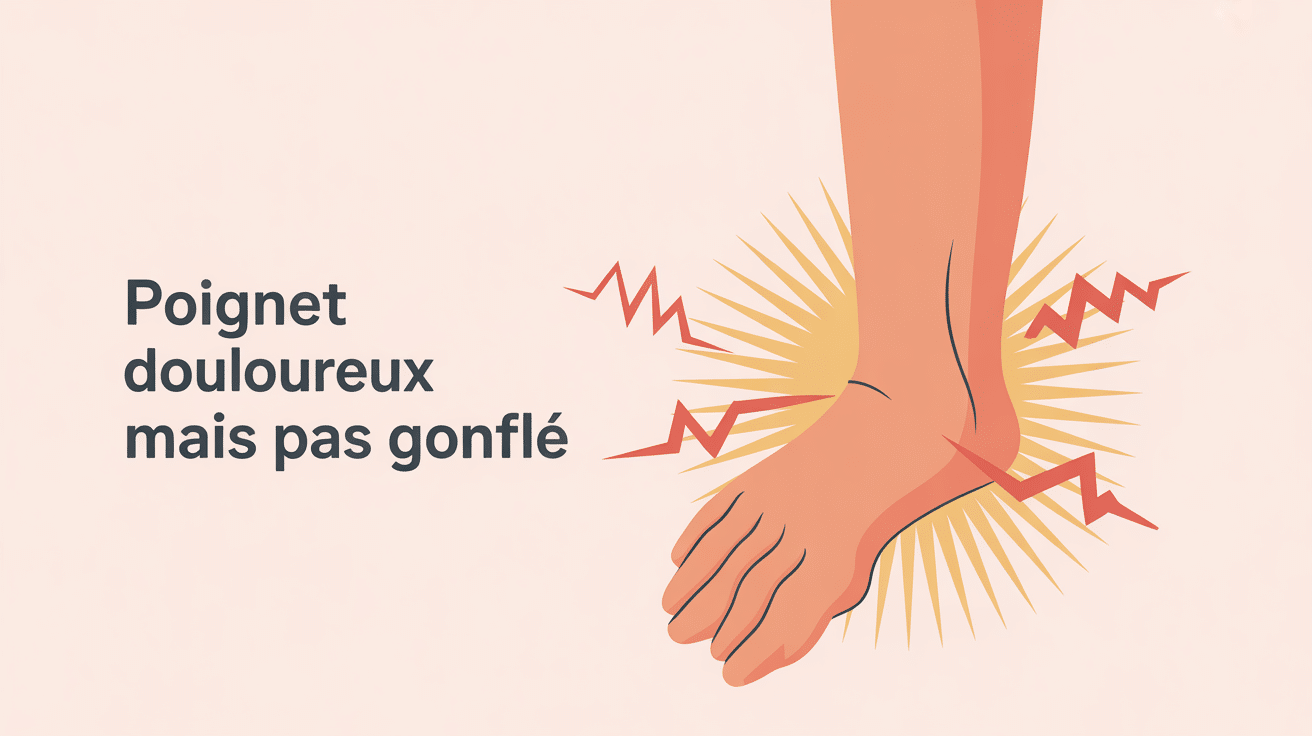 illustration poignet douloureux mais pas gonflé