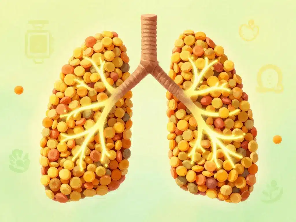 pollen d'abeille poitrine benefits santé respiratoire