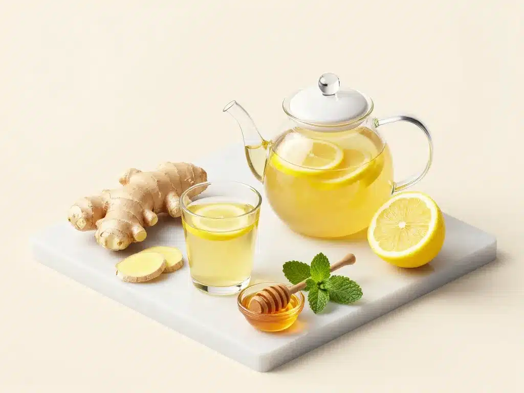 préparer infusion gingembre et citron étape ingrédients