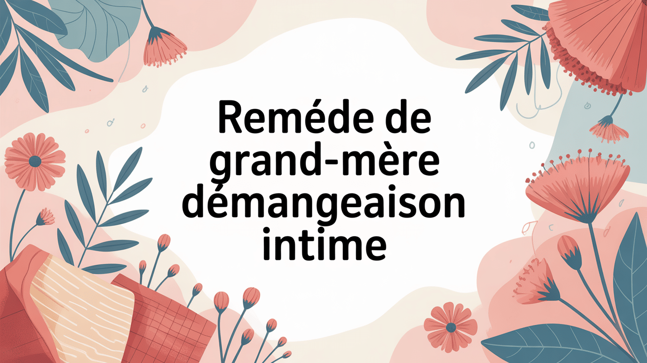remède de grand-mère démangeaison intime, illustration éducative et apaisante