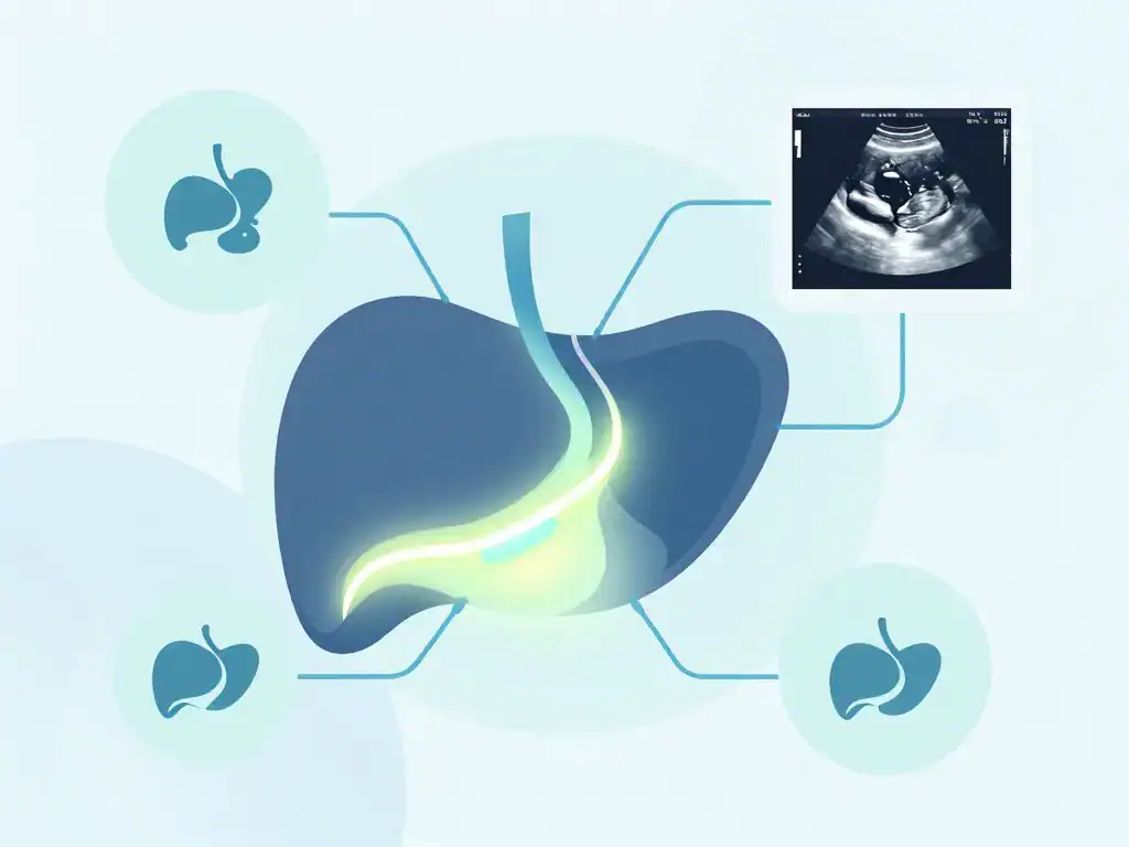 interprétation résultats échographie abdominale diagramme