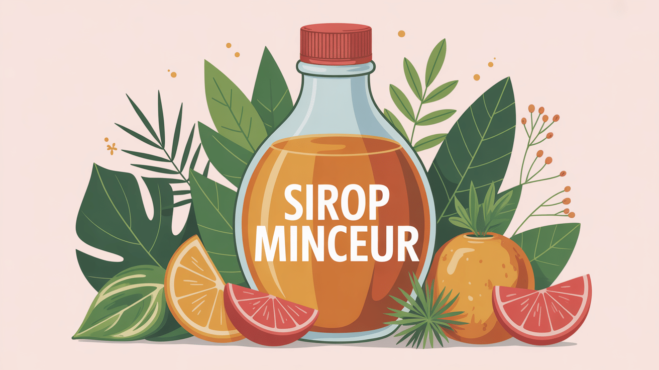 illustration sirop minceur perte de poids bien-être
