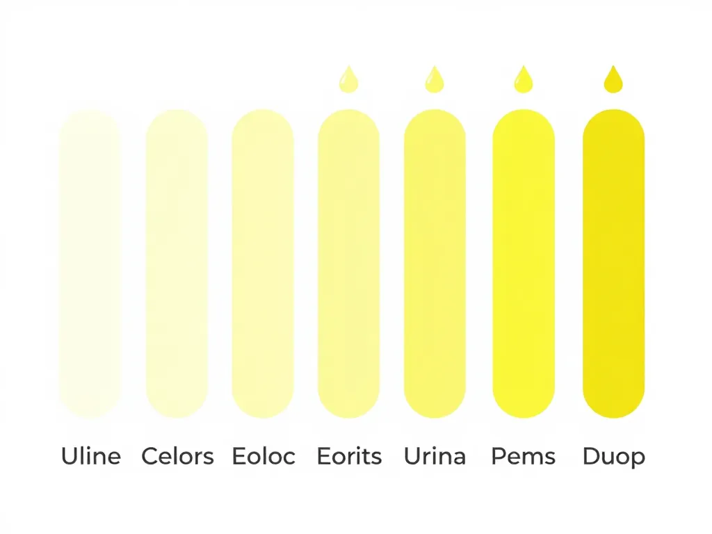 Diagramme couleur urine jaune fluo transition