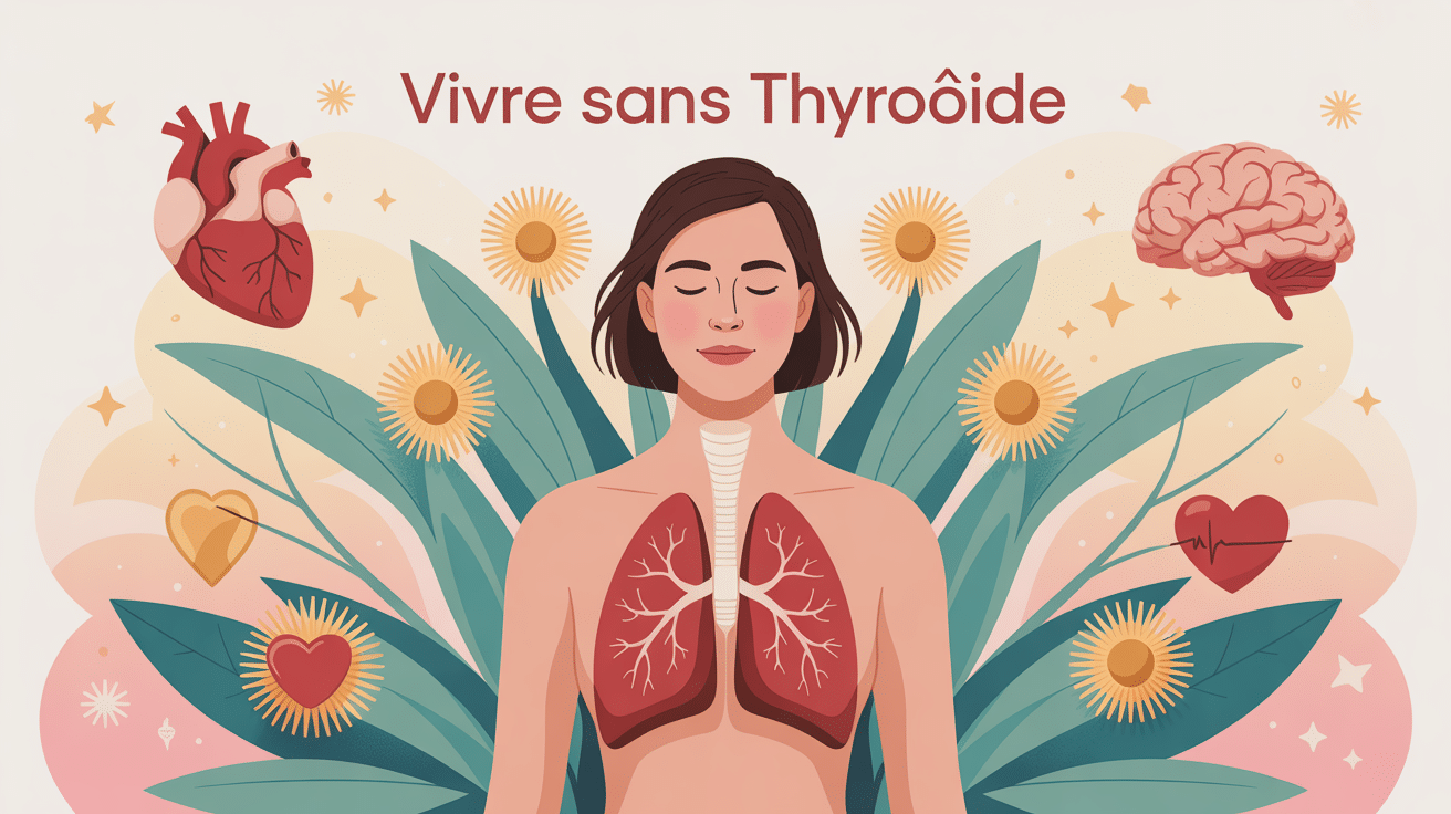 Illustration vivre sans thyroïde espérance de vie avec santé