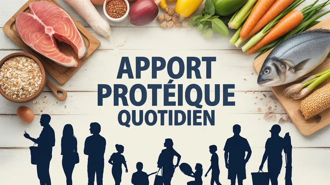 Illustration vectorielle apport protéique quotidien personnes actives aliments riches en protéines
