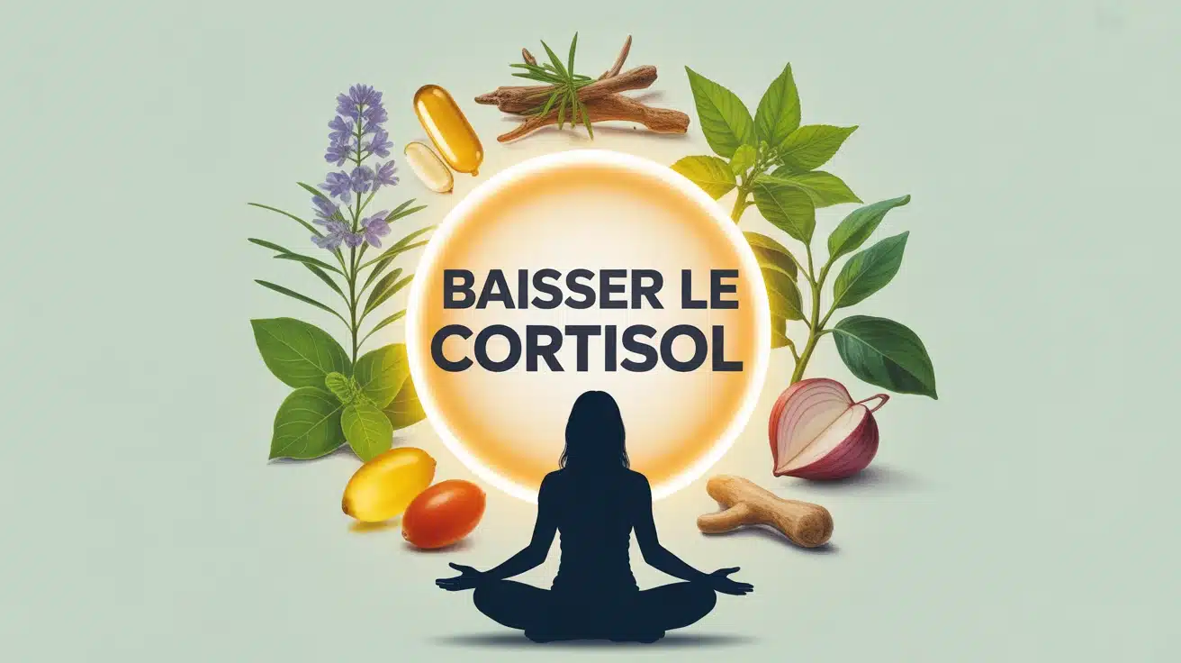 illustration baisser le cortisol plantes adaptogènes relaxation