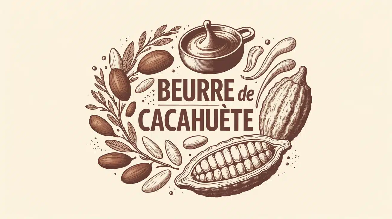 Pot de beurre de cacahuète avec arachides sur fond clair