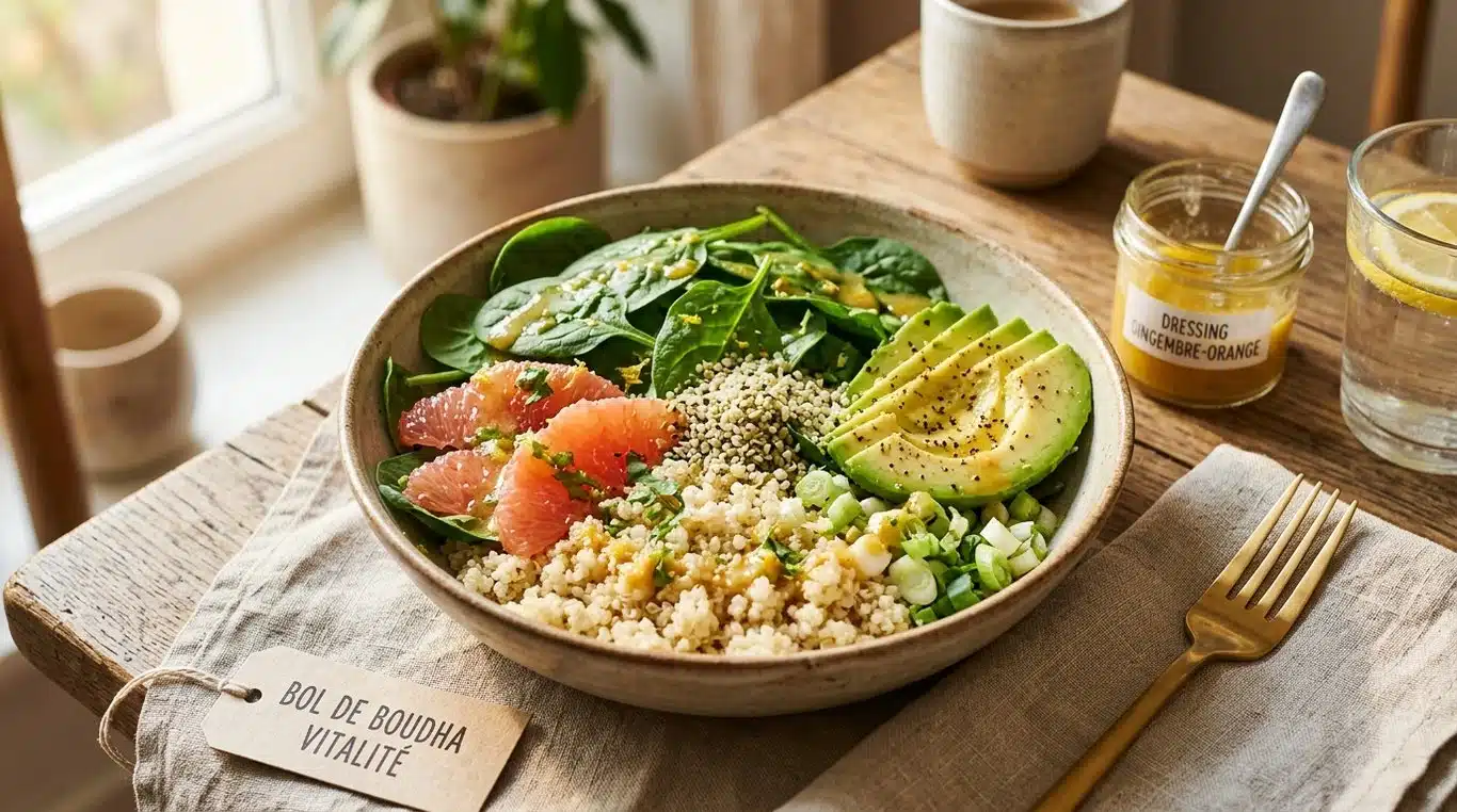 Bol Énergie Spiruline et Agrumes pour accompagner le programme Indiva System