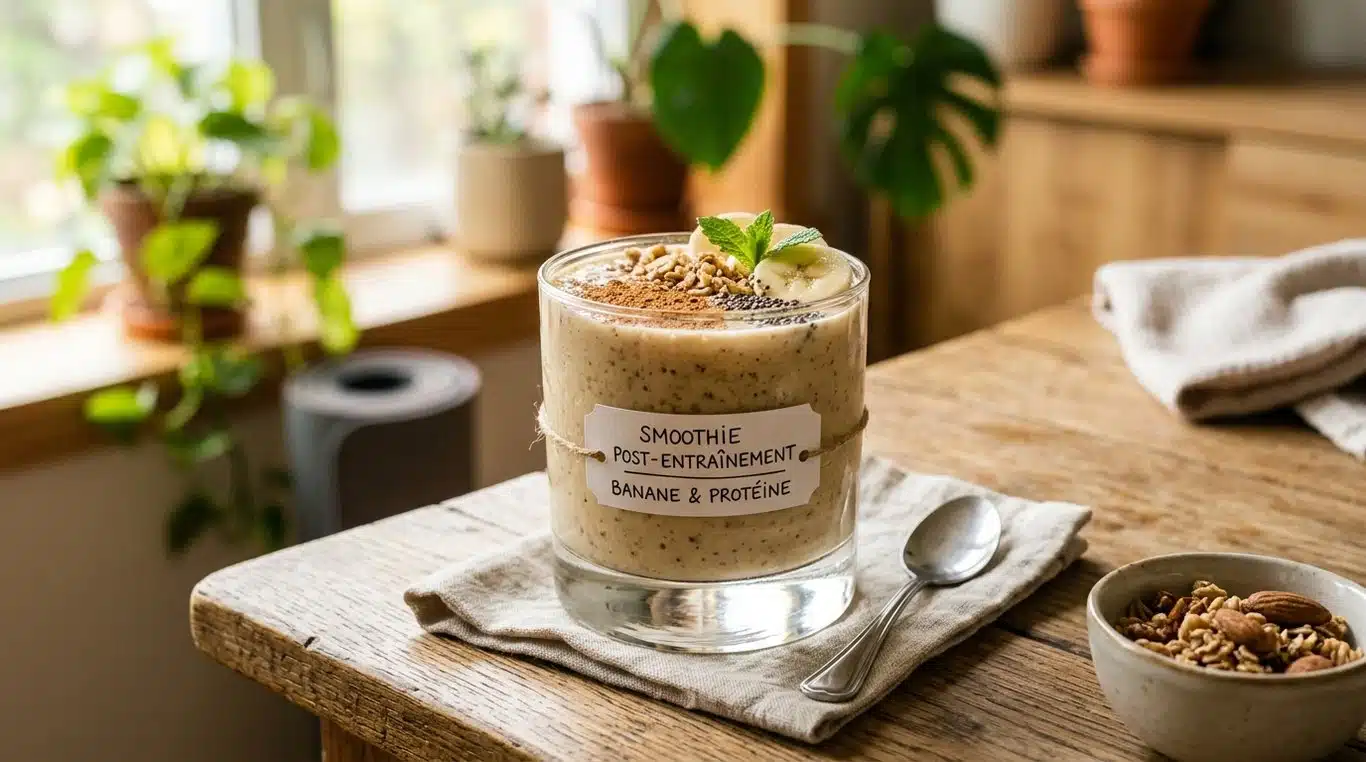 Smoothie protéiné à la L-glutamine pour la récupération musculaire