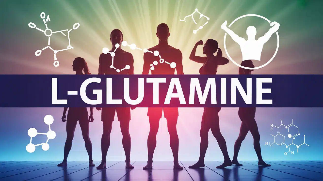 Illustration vectorielle L glutamine récupération musculaire et immunitaire