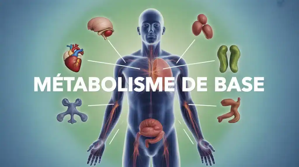 Illustration du métabolisme de base avec organes principaux