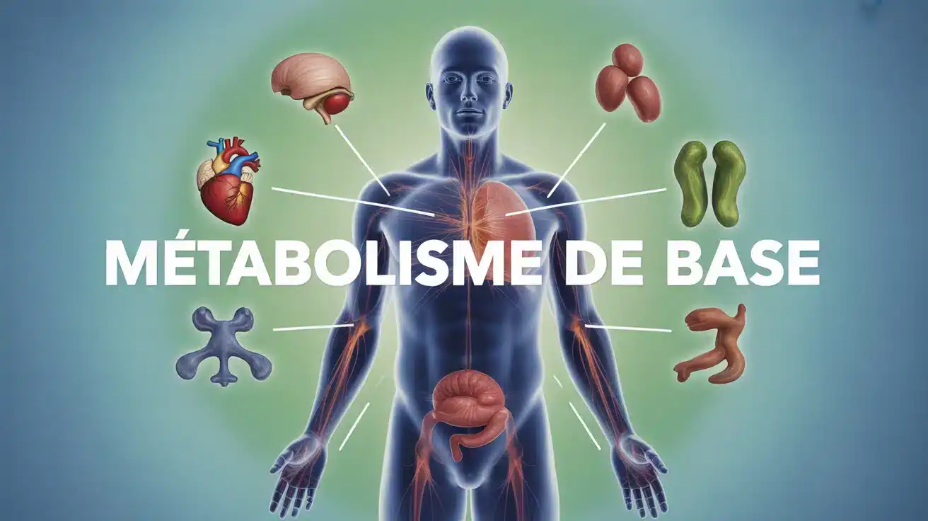 Illustration du métabolisme de base avec organes principaux