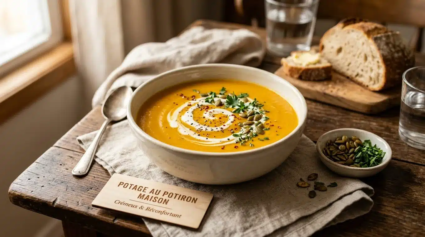 Velouté de potiron enrichi en protéines