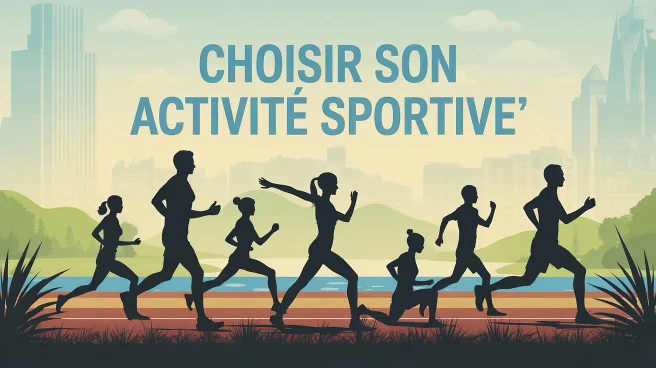 Sport que faire silhouettes pratiquant divers sports