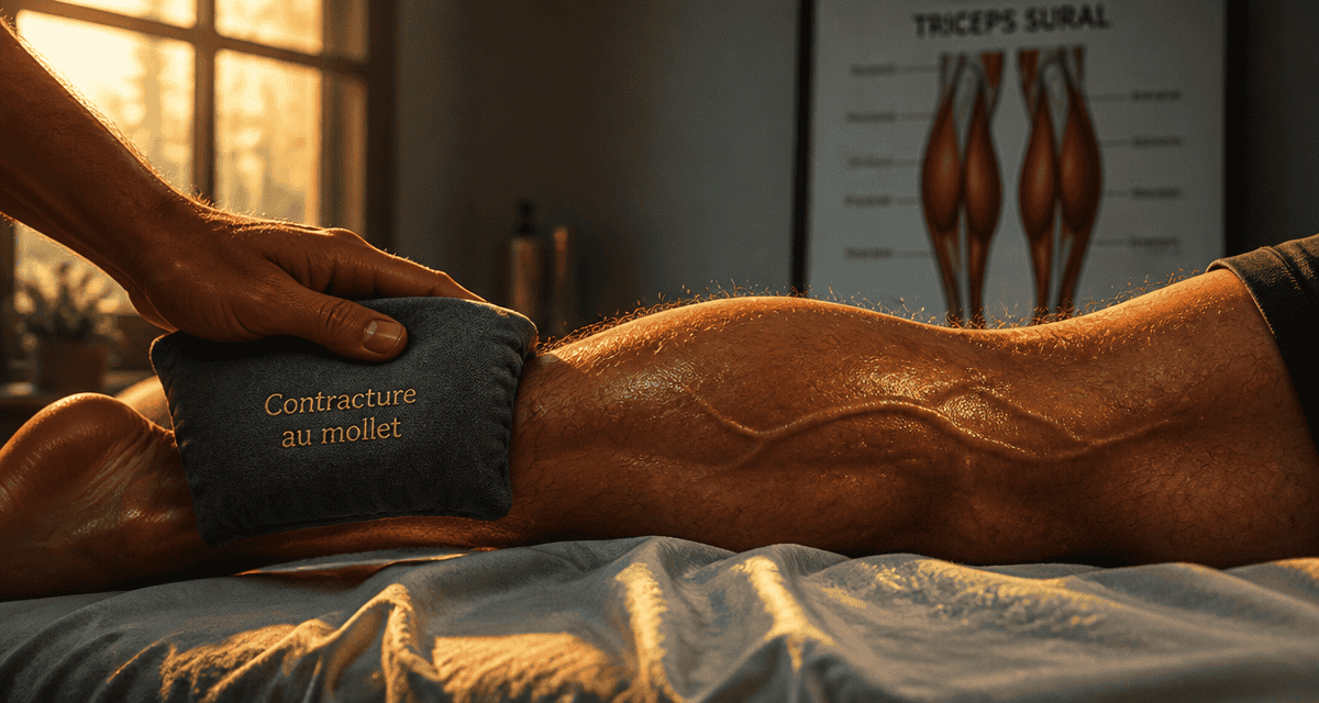 contracture au mollet que faire gros plan bouillotte sur mollet