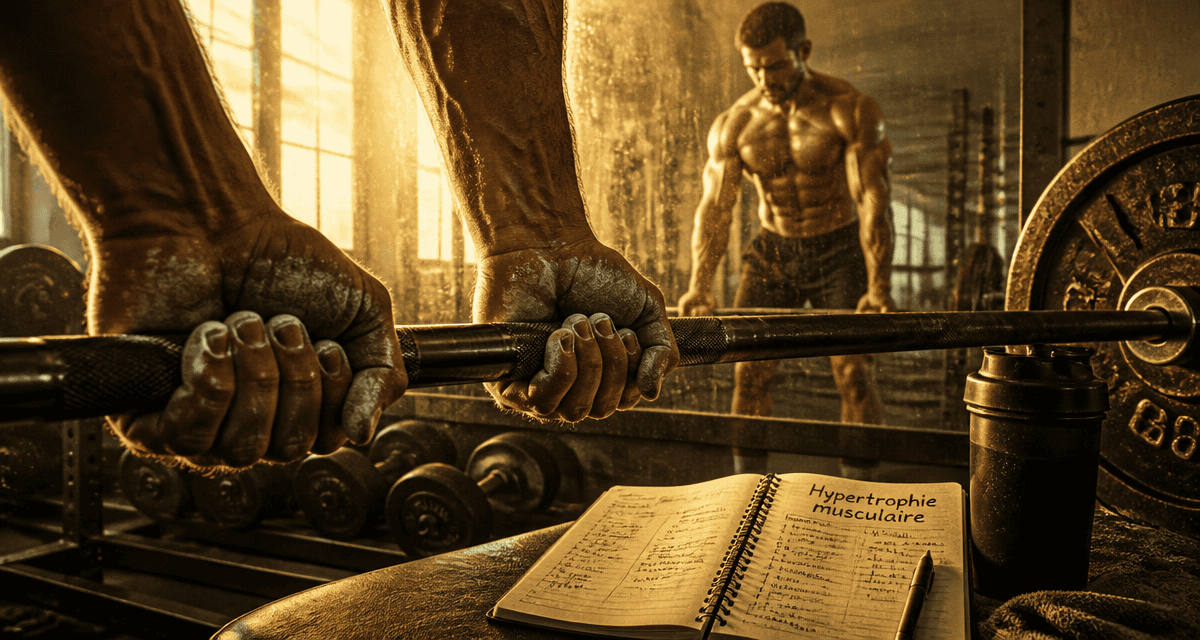 hypertrophie musculaire athlète barre salle