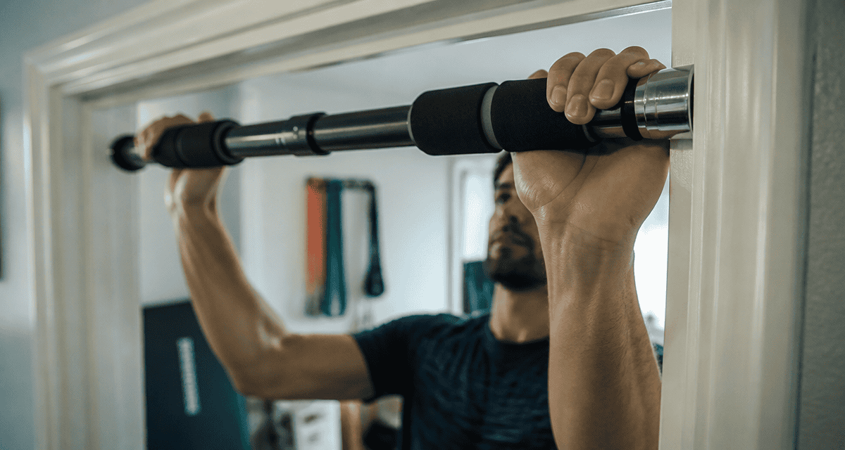 barre de traction de porte installée sur encadrement