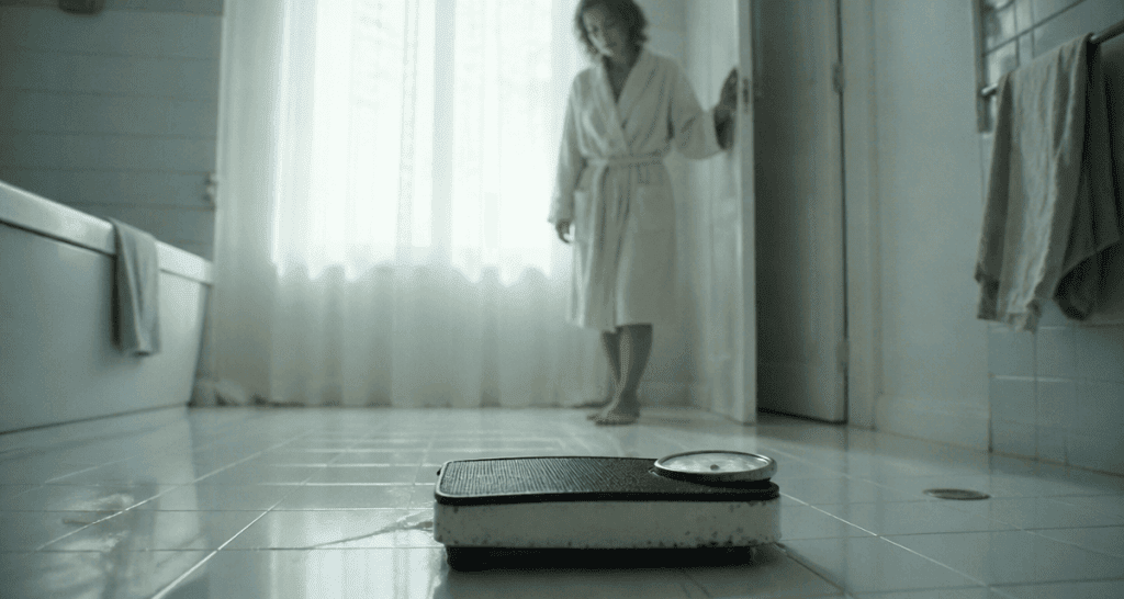 Se peser tous les jours femme hésite balance