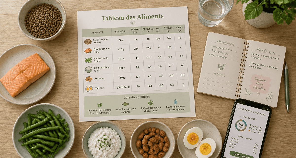 tableau des aliments sur table avec repas