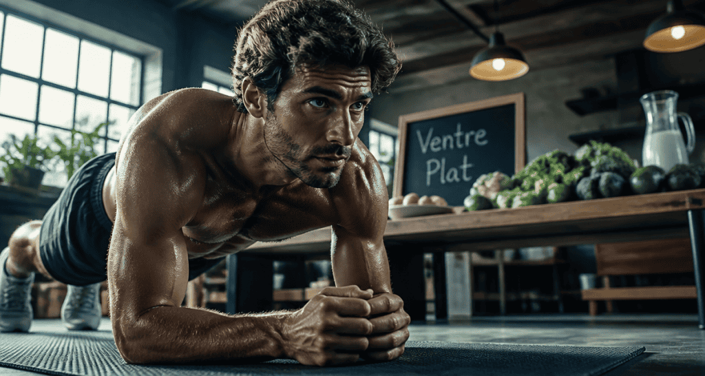 ventre plat et abdos gainage sportif