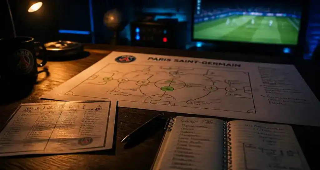 compo psg : schéma tactique du PSG sur table, analyse Luis Enrique
