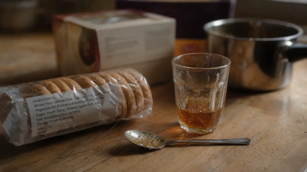 Sirop de glucose sante, index glycémique 99, sirop ambré sur table