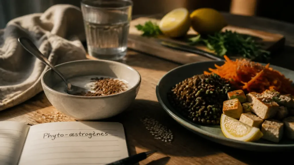 Soja, graines de lin et autres aliments riches en phyto-œstrogènes pour l’équilibre hormonal
