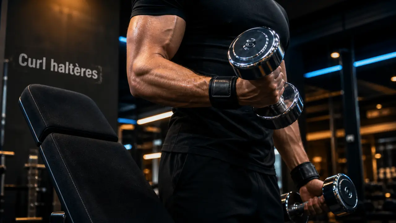Exercice bicep avec haltere : curl alterné avec supination