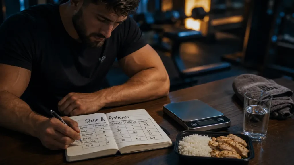Sèche en musculation : déficit calorique, protéines et erreurs qui font perdre du muscle