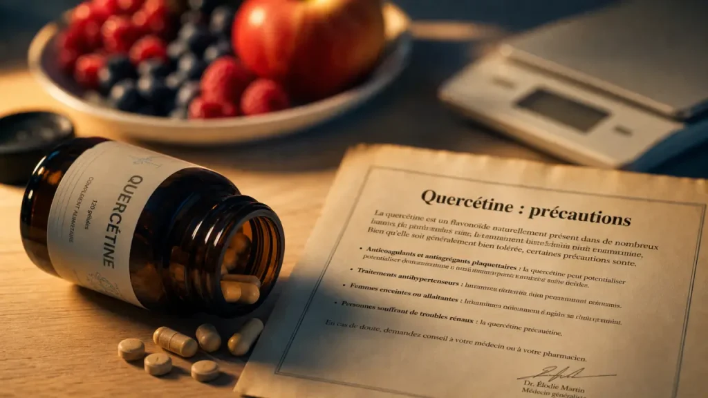 Quercétine : effets secondaires, anticoagulants et grossesse, les risques à surveiller